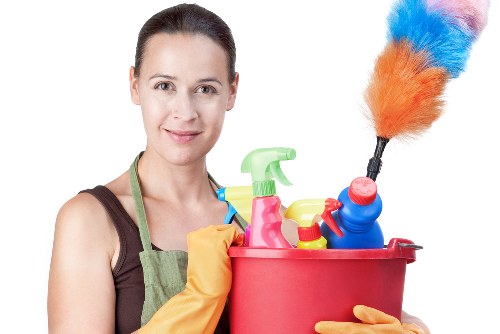 Office cleaners in SW3 maintaining a modern business reception area