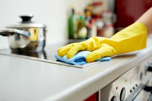 Office cleaning team maintaining a clean SW3 business environment