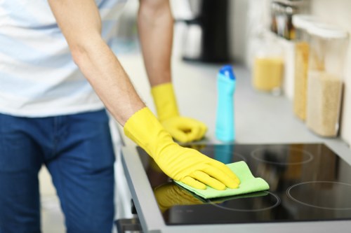 High-level window cleaning service for a property in SW3